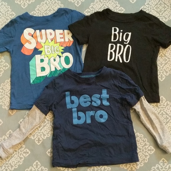 NWT Carter/'s COOL BIG BRO BROTHER Blue White long sleeve TOP SHIRT size 4 5 6 7